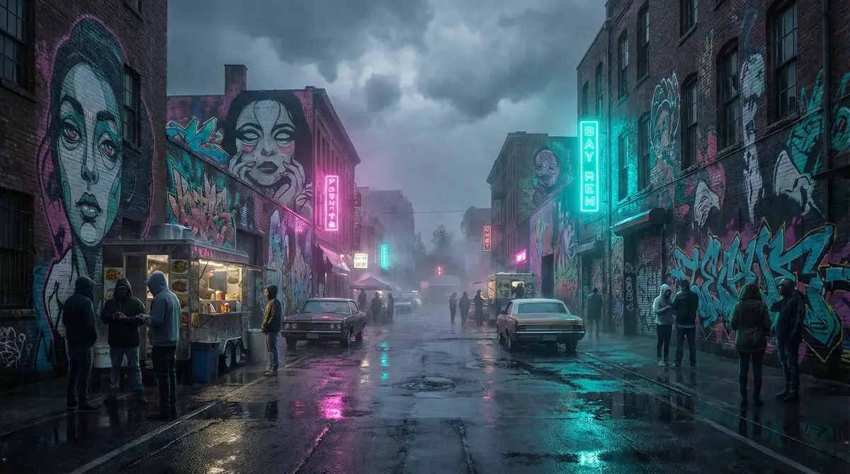 欧美黑人乱大交BD - 雨夜壁画街